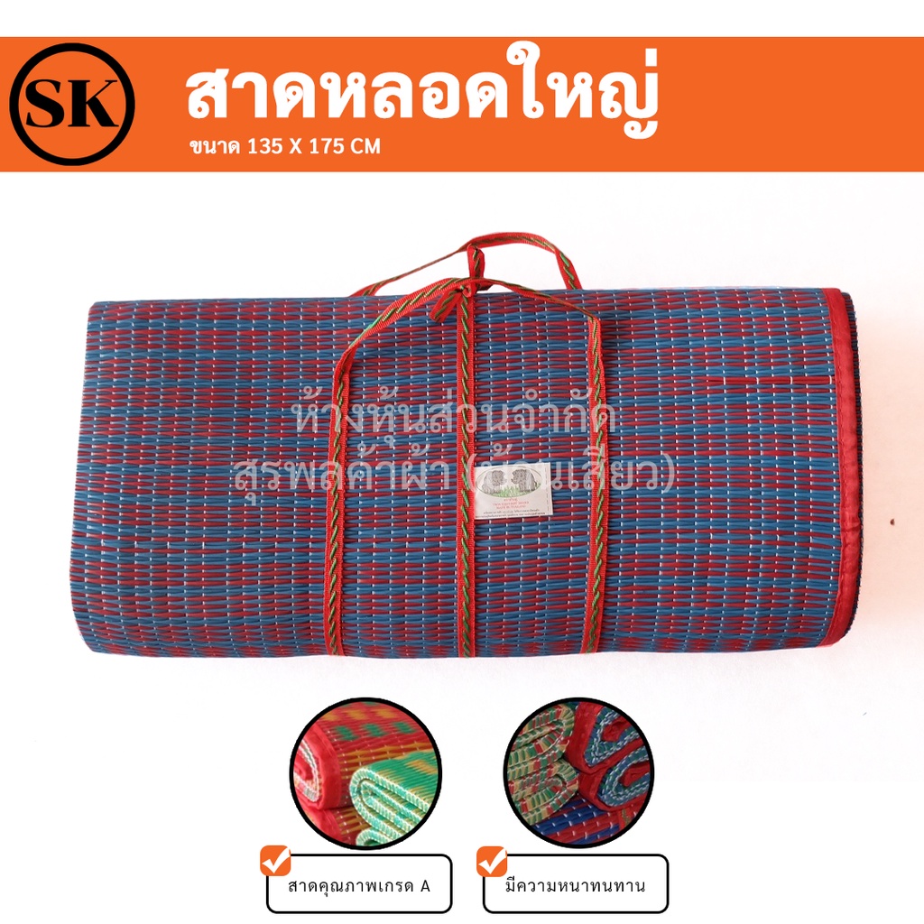 เสื่อพับปิคนิคพลาสติก (Picnic mat) สามารถพับเก็บเป็นกระเป๋าได้