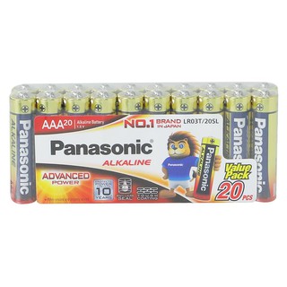 ถ่านอัลคาไลน์ AAA PANASONIC LR03T/20SL ALKALINE BATTERY AAA PANASONIC LR03T/20SL