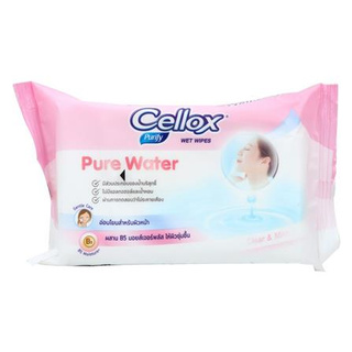 ทิชชู่เปียก ผ้าเช็ดทำความสะอาด CELLOX PURE WATER 50ใบ ตัวช่วยในการทำความสะอาดผิว และสิ่งของต่างๆ