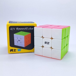 รูบิค 3x3 รูบิค ของแท้ อย่างดี rubik 3x3 rubiks race Qiyi Warrior W 3x3 Stickerless Speed Cube rubix cube SharkRubik