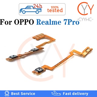 ปุ่มปรับระดับเสียง ปุ่มเปิดปิด สายเคเบิลอ่อน แบบเปลี่ยน สําหรับ OPPO Realme 7 Pro RMX2170 7Pro