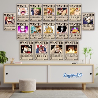 ใหม่ โปสเตอร์ One Piece Bounty ขนาด A4 21X30 ซม. 16 ชิ้น