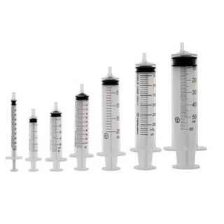 (ยกแผง)!! Nipro Syringe Without Needle ไซริ้งค์ กระบอกฉีดยา ไม่มีเข็ม 1/3/10/20/50 ml. (รูเล็ก-ใหญ่) (1 แผง = 5 ชิ้น)