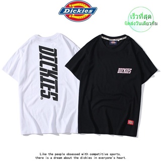 Dickies เสื้อยืดแขนสั้นผ้าฝ้ายแฟชั่นสําหรับผู้ชายและผู้หญิง