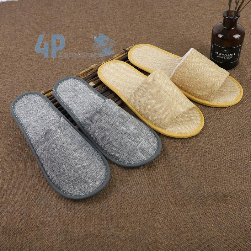 รองเท้าใส่ในบ้าน สลิปเปอร์ สีพื้น ใส่แล้วทิ้ง 4p99