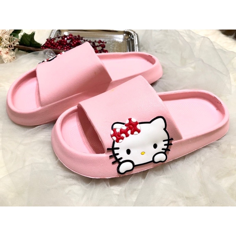 [ขนาด 30-35] HELLOKITTY GIRLS SLIP ON SANDALS JELLY RUBBER SLOPES 3-7 YEARS / HELLO KITTY SLIP ON TO