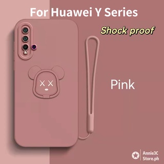 Huawei Y6 Pro 2019 ที่ใส่แหวน สายคล้องโทรศัพท์ ป้องกัน สําหรับ Huawei Y7a Y7p Y7 Pro Prime 2019 ซิลิโคน TPU เคสโทรศัพท์