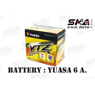 Yuasa แบตเตอรี่แห้ง สำหรับ มอเตอร์ไซค์ ขนาด 6 แอมป์ รุ่น YTZ6V12V/6AH