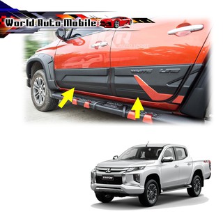 กาบข้างประตู รุ่น 4ประตู สีดำด้าน Mitsubishi  L200 Triton 4Dr 4x4 ปี 2019 - 2020