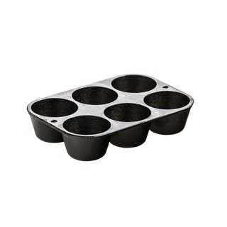 Lodge Cast Iron Muffin Pan พิมพ์เหล็กหล่อมัฟฟิน 6 ช่อง L5P3