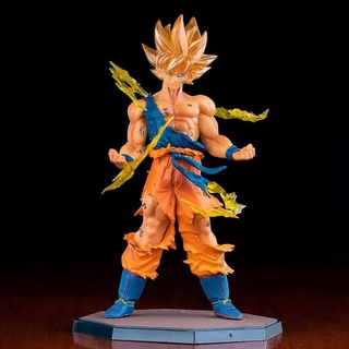 โมเดลฟิกเกอร์ Dragon Ball Super Saiyan Battle Damage Son Goku Limited Edition ของเล่นสําหรับเด็กผู้ชาย△