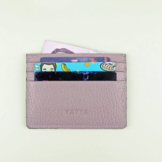 Vavia Card Holder หนังแท้ สี Violet ice มีช่องใส่บัตร 7 ช่อง