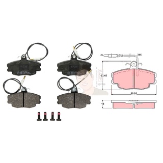 GDB114 ผ้าเบรค-หน้า(TRW) (เนื้อผ้า COTEC) CITROEN ZX 1.8 91-97