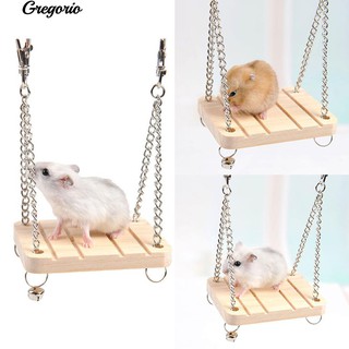 * ไม้แขวนสวิง Hamster Hamster กระรอก Parrot Pet Chain กับ Bell Toy