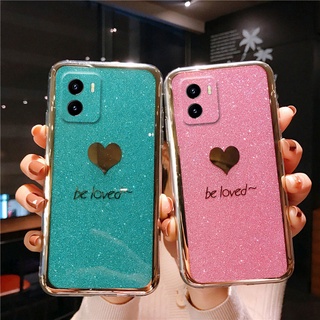 Soft เคสVivo V23e Y76 5G Y15s Y33s Y21 Y12A Y12S Y20 Y20s Y20sG Lovely Heart-shape Shiny Micro Sequins Rubber Soft เคสโทรศัพท์ วีโว่ Vivo Y15s Y21 Y33s V23e 5G Phone Cover Case