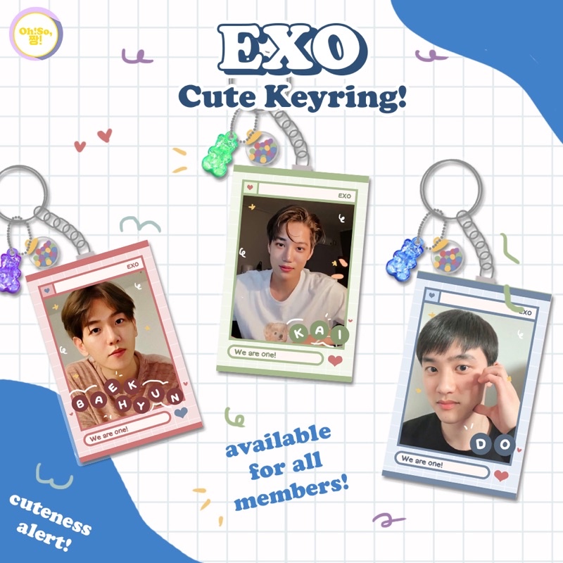 GANTUNGAN EXO KEYRING VER.2 CHARM KEYCHAIN พวงกุญแจ EXOL