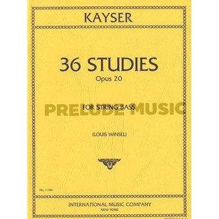 (Double Bass) Kayser, H E: 36 Studies Op.20 (IMC1106)