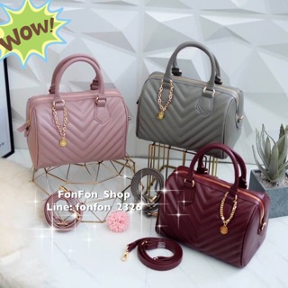 รุ่น KEEP leather Pillow bag ( V shape) สวย น่ารัก