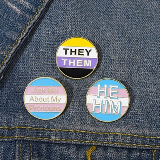 He/she Lapel Pin เข็มกลัดติดกระเป๋าเป้สะพายหลัง ของขวัญ สําหรับคู่รัก