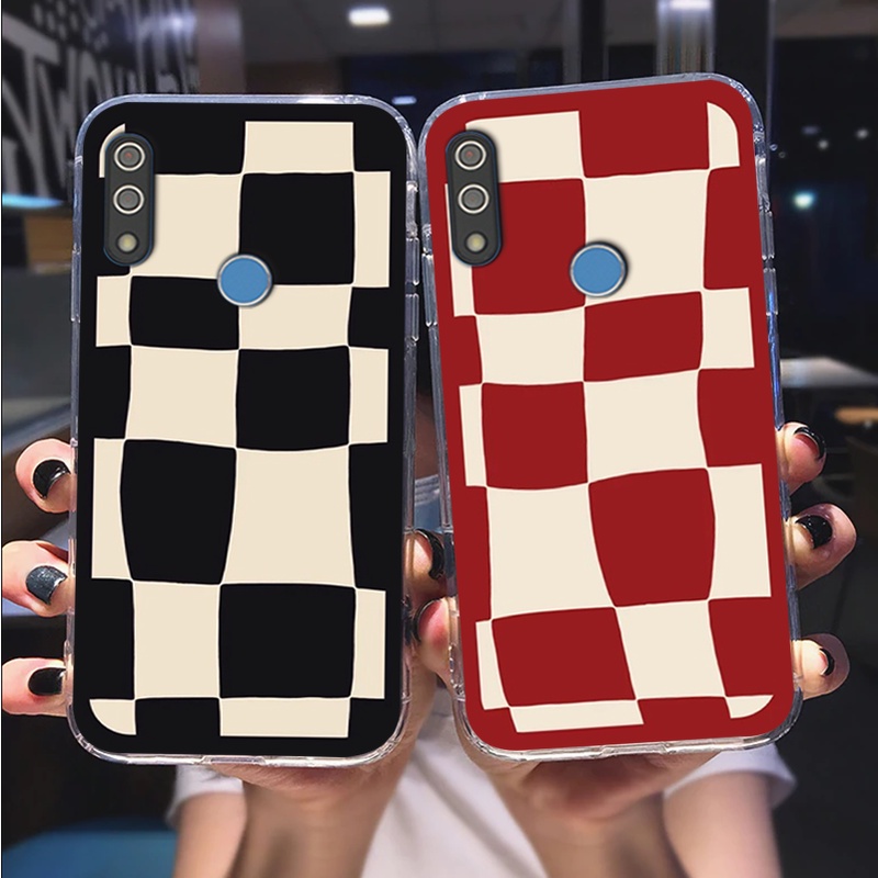 เคส Vsmart Star / Star 3 / Star 4 / Star3 / Star4 หน้ายิ้ม ลายตารางหมากรุก เรียบง่าย น่ารัก
