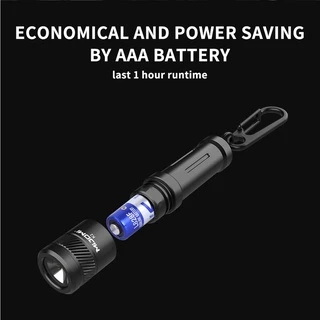Mijomi K2 มินิพวงกุญแจไฟฉาย 100Lumens Samsung LED AAA แบตเตอรี่ IPX7 กันน้ําแบบพกพาไฟฉาย LED น้ําหนักเบา Key Light ดีสําหรับ EDC, เดินป่า, Camping Christmas gift