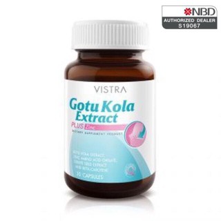 วิสทร้า โกตู โคลา เอ็กแทรค พลัส ซิงค์ (30 แคปซูล)VISTRA GOTU KOLA EXTRACT PLUS ZINC (30 CAPSULES)Exp.26/11/21