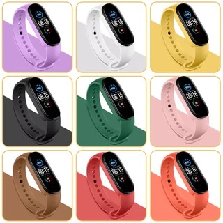 สายนาฬิกาข้อมือซิลิโคน แบบเปลี่ยน สําหรับ Xiaomi Mi Band 7 6 5 4 3