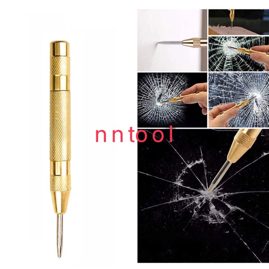 เหล็กตอกนำศูนย์ ปากกาตอกนำศูนย์ กดลงชิ้นงาน เหล็กส่ง  แบบอัตโนมัติ มีด้ามกด งาน เหล็ก งานไม้ อลูมิเนียม PVC พลาสติกหุ้ม - รูปที่ 4