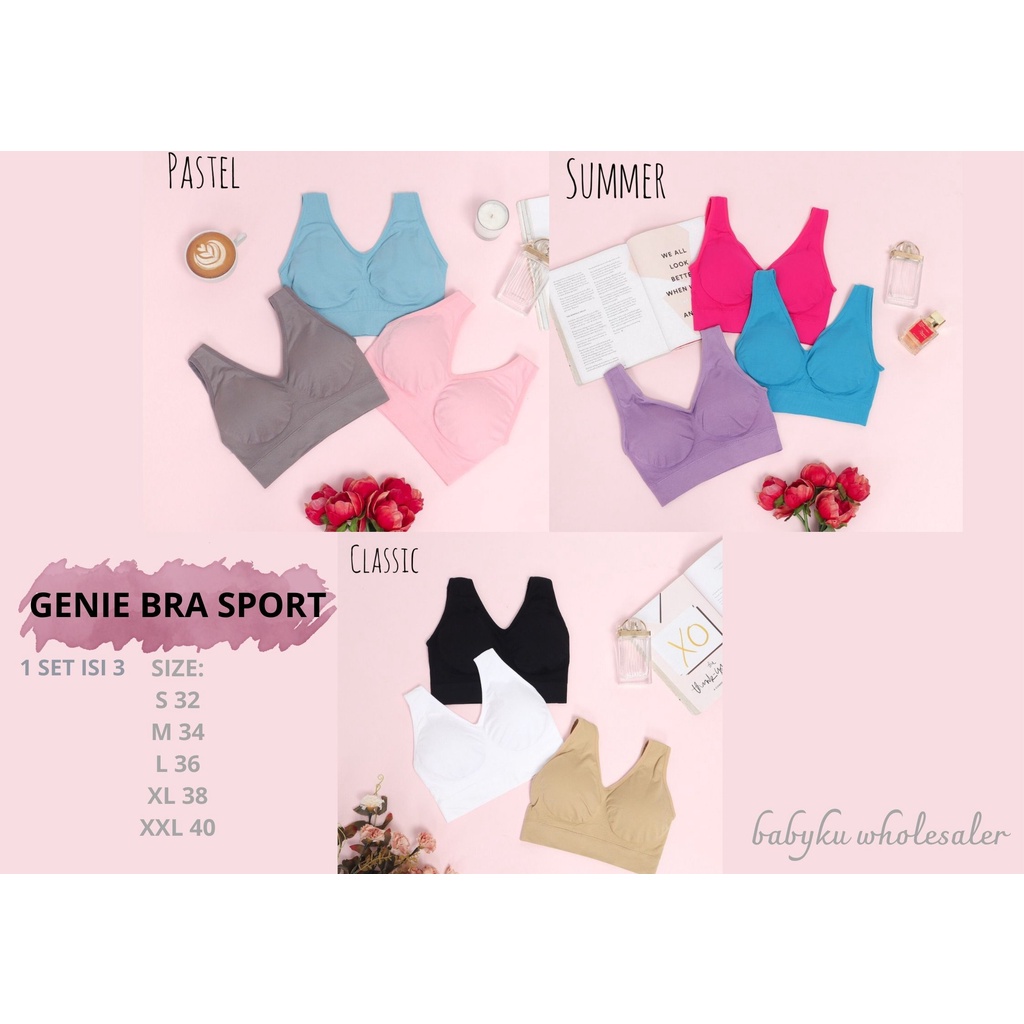 GENIE BRA GENIE WIRELESS SPORT BRA / WOMENS UNDERWEAR SPORT BH