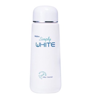 Mistine Simply White Plus Extra Whitening Milky Cleanser.  120 ml.โลชั่นเช็ดหน้า เช็ดเครื่องสำอาง มิสทิน ซิมพลีไวท์