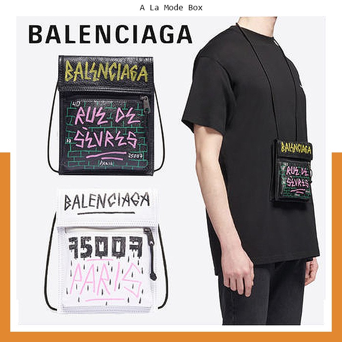 balenciaga explorer graffiti pouch