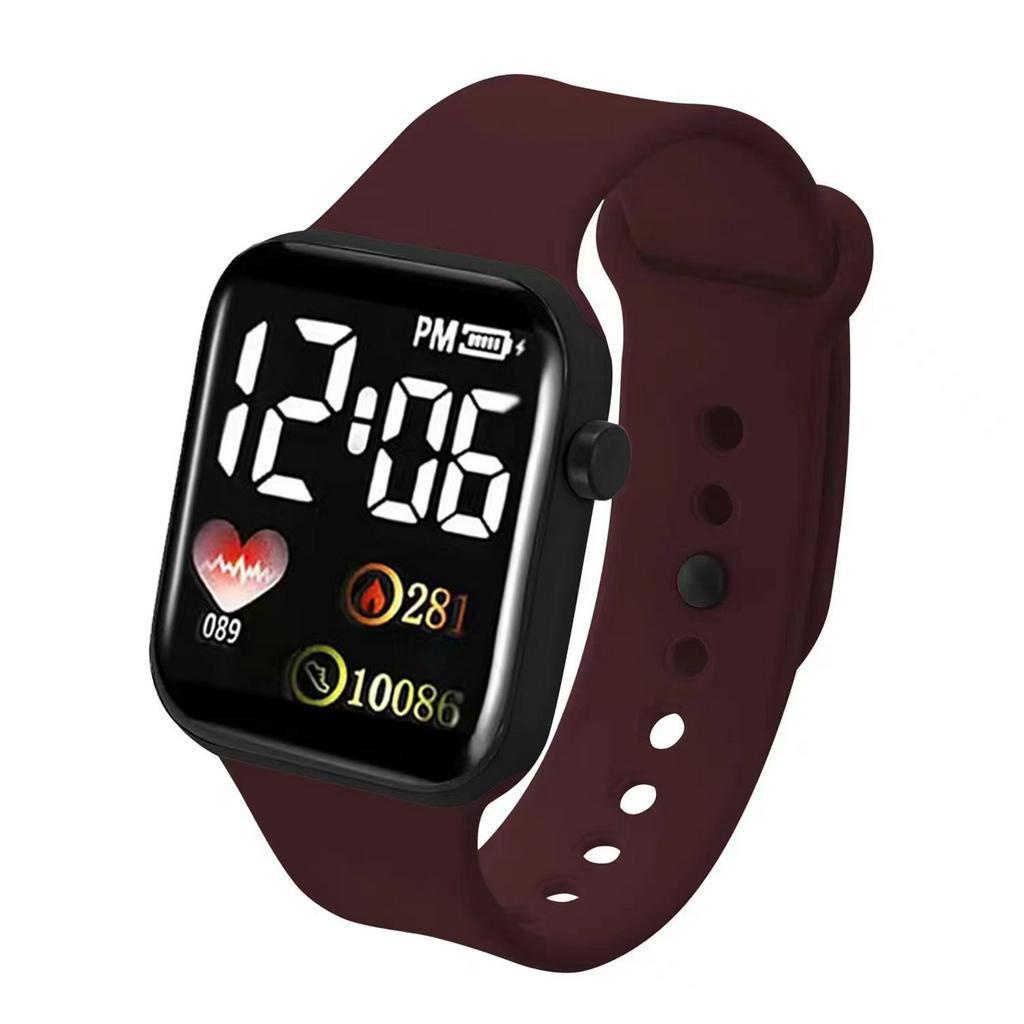 นาฬิกา LED สไตล์มินิมอลเกาหลี จอแสดงผลดิจิตอลบางเฉียบ แฟชั่น Unisex Timepiece