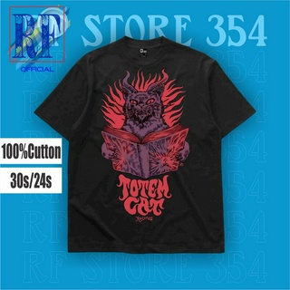 เสื้อยืด | เสื้อยืด พิมพ์ลาย Horror TOTEM CAT | Kucim TOM รุ่นสยองขวัญ | เสื้อเชิ้ต สีดํา สําหรับผู้ชาย