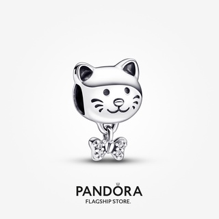 Pandora charm ของขวัญวันหยุด สําหรับสัตว์เลี้ยง แมว และโบว์ p804