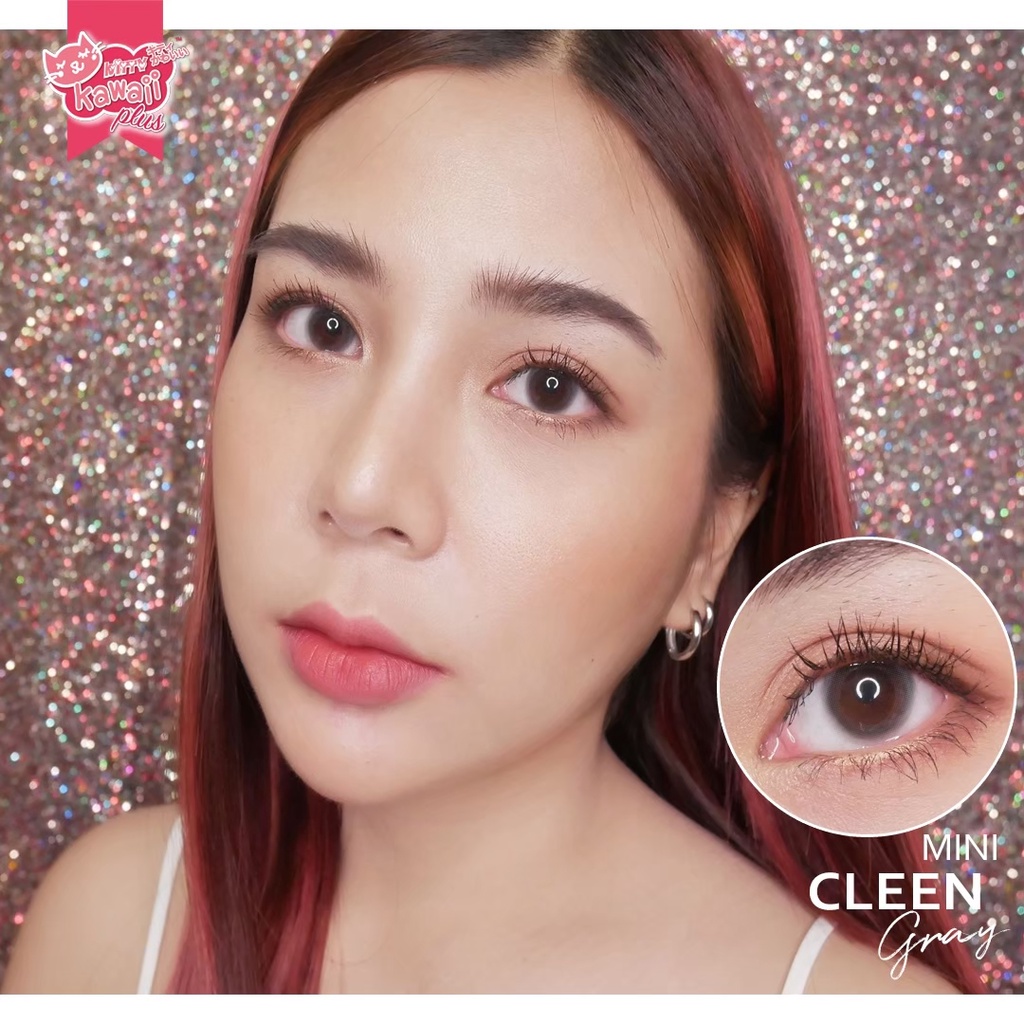 Mini Cleen  Gray/สีเทา [สายตาสั้น -0.00 ถึง -10.00] Size Mini (S) ขนาดเล็ก / คอนแทคเลนส์ / ยี่ห้อ Ki
