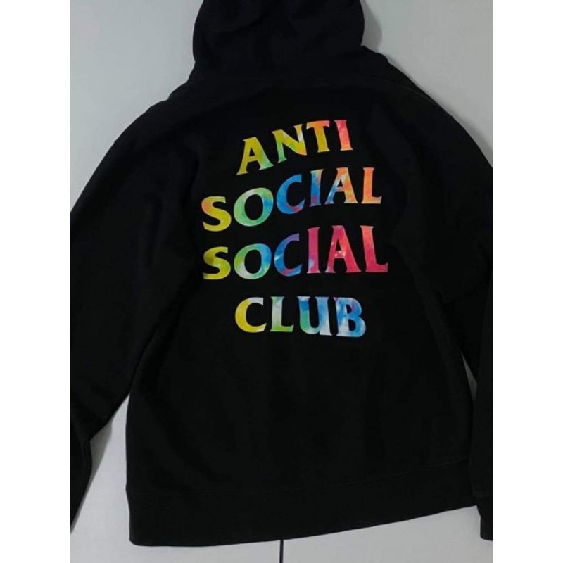 anti social social club hoodie thai dye