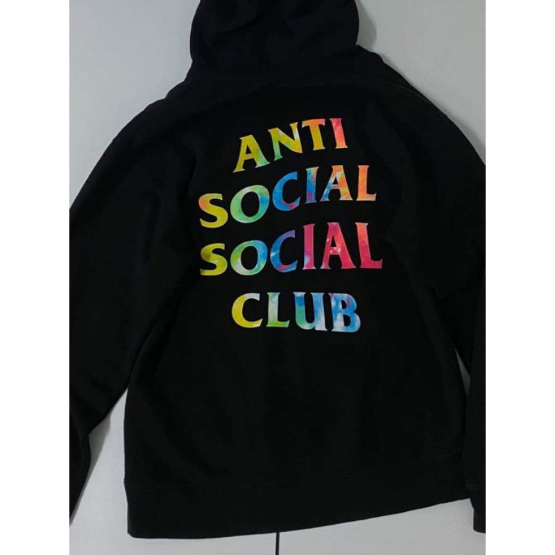 anti social social club thai dye hoodie