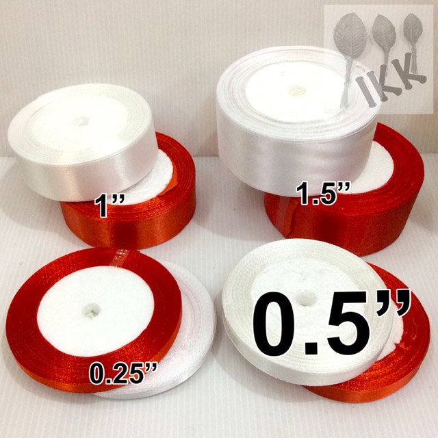 (RB 01838) 25 ela / 22 m 0.5 Reben Riden ริบบิ้นซาติน