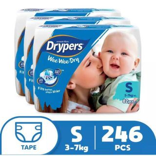 แพมเพิส drypers ยกลัง 3แพค/ลัง