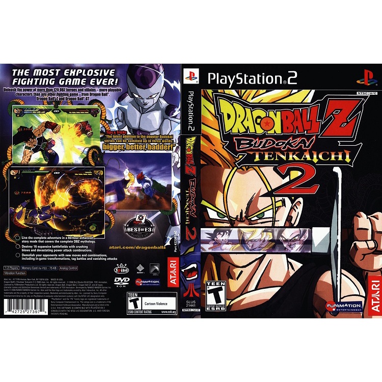 แผ่นเกมส์ PS2 DragonBall Z - Budokai Tenkaichi 2   คุณภาพ ส่งไว (DVD)