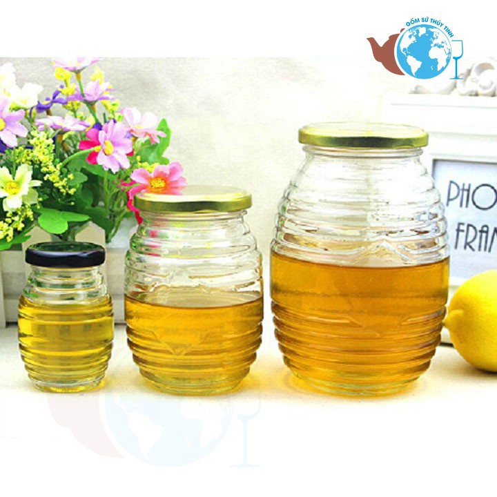 BEE GLASS JAR 750 ML