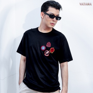 VATANA - เสื้อยืดแขนสั้น สีดำ พิมพ์ลาย TOP GUN MAVERICK : Badge