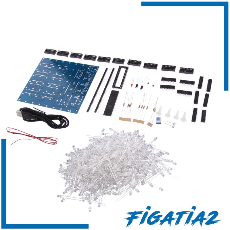 [FIGATIA2] บอร์ดบัดกรีไฟฟ้า LED 3D 8x8x8 DIY
