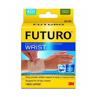 Futuro Wrap Around Wrist Support  ฟูทูโร่ อุปกรณ์พยุงข้อมือ ชนิดปรับกระชับได้ [1 กล่อง]