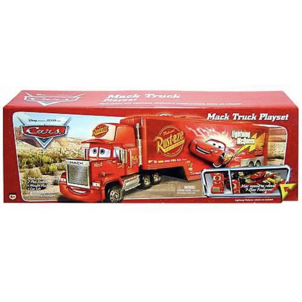 MACK TRUCK PLAYSET SUPERCHARGED BOX Hauler 7 Play Features PIXAR CARS