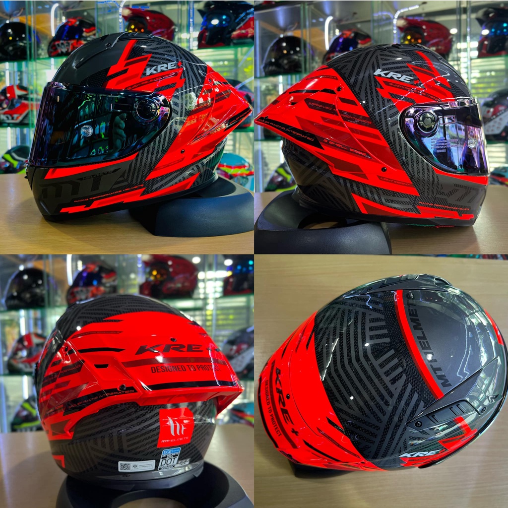 MT HELMET KRE หมวกกันน๊อค คาร์บอน รูปทรง Sport Racing จากสเปน มาตรฐาน