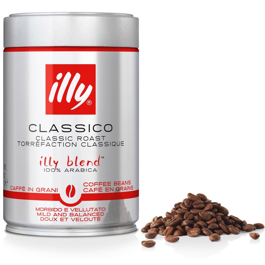 COFFEE ILLY 250 GRAMS BEANS CLASSICO MEDIUM ROAST
