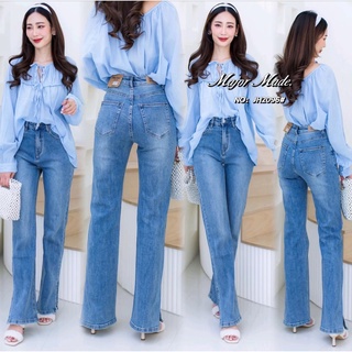 (SALE) JH2096# กางเกงยีนส์ขาม้า ผ้ายืด Jeans house