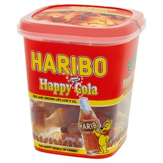 ฮาริโบ้ แฮปปี้ โคล่า วุ้นสำเร็จรูปกลิ่นโคล่า รูปขวด 175กรัม ลูกอม Haribo Happy Cola Flavour Jelly Candy 175g กลุ่มขนมขบเ