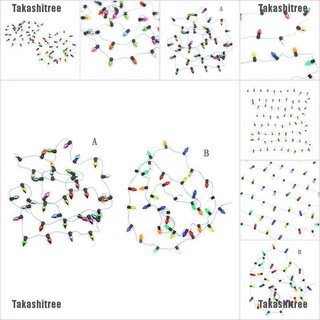 Takashitree โคมไฟคริสต์มาส พลาสติก ขนาดเล็ก 1 เมตร หลากสี สําหรับบ้านตุ๊กตา